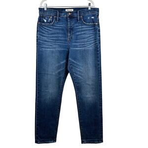 Madewell Classic Straight Jean High Rise Denim Medium Wash Size 32T Tall
